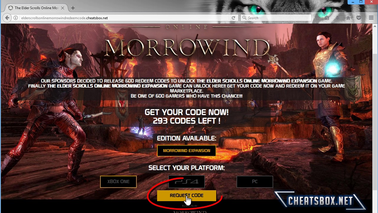free morrowind code not working
